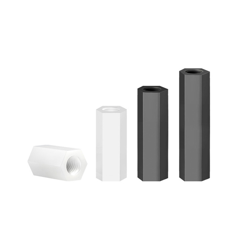 Nylon -pylvään eristyspylväs Hexagonal nylon mutterin sähköiset lisävarusteet