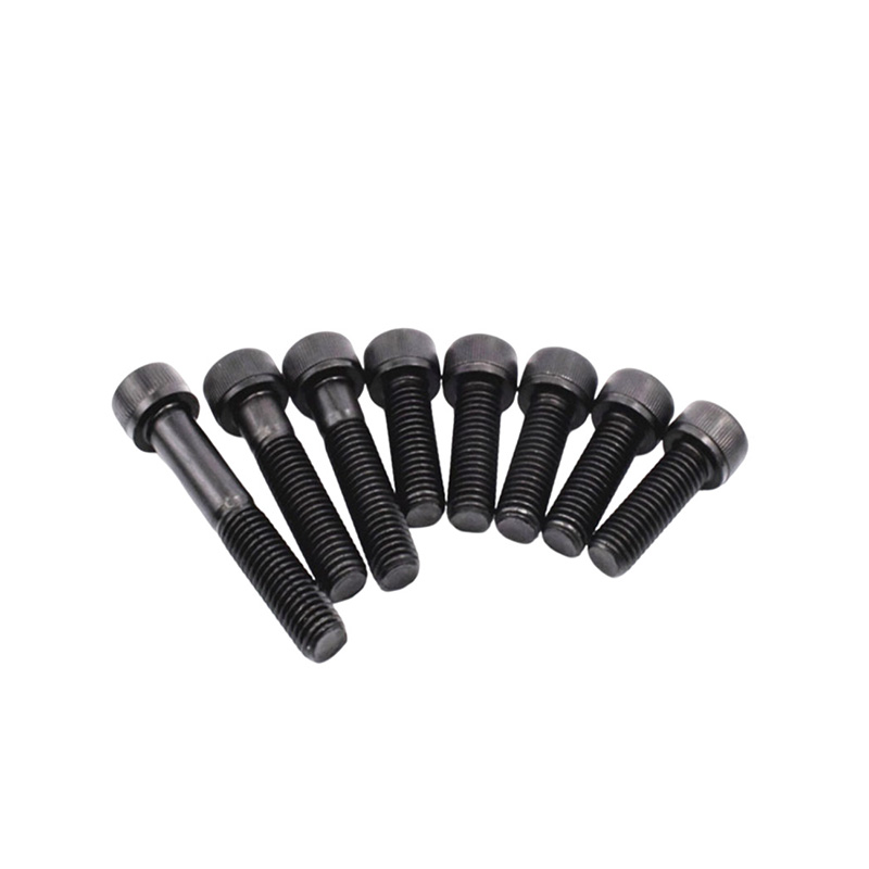 A2 70 musta ruostumattomasta teräksestä valmistettu kuusikulmainen pistorasiaruuvi