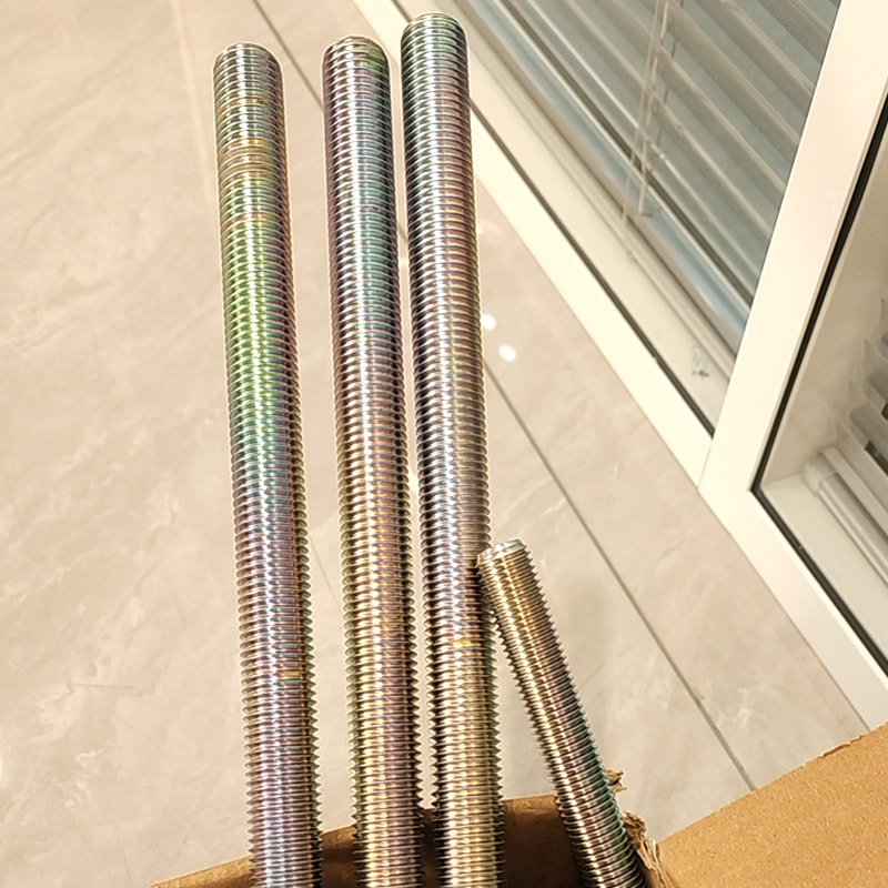 M16*300 hiiliteräsluokka 8.8 PTFE sininen päällystetty täysin kierteitetyt nastat