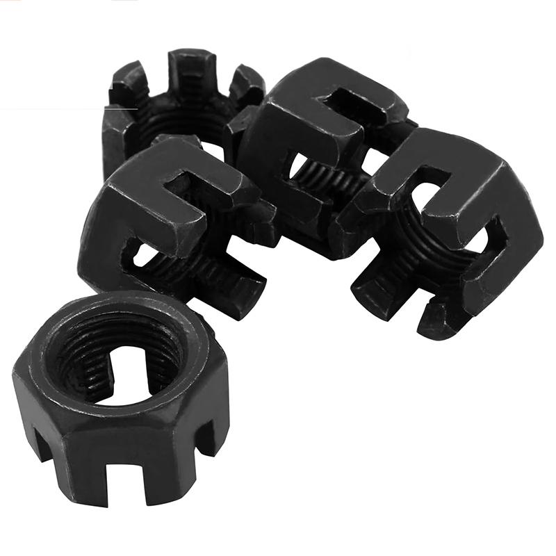 M16 × 1,5 luokka 4,8 hiiliteräs musta oksidi uramutteri DIN 935